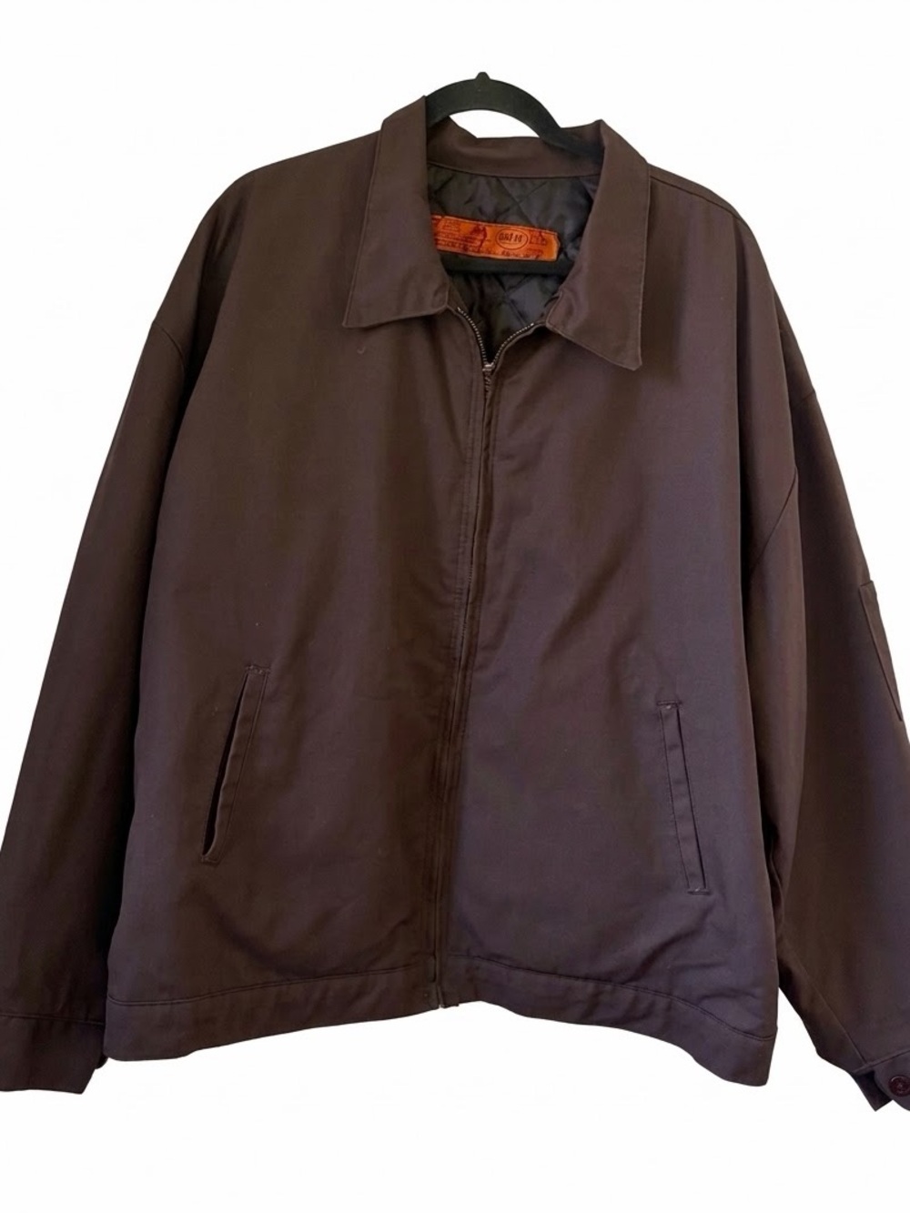 Vintage Brown Red Kap Slash Pocket Mechanic Jacket 3 XL
